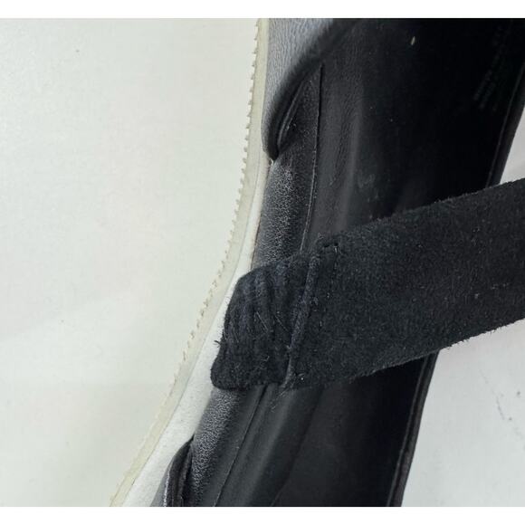 Anthropologie Sava Leather Flats with Suede Detail Black Pointed Toe 7.5 EU38 r1 - Picture 6 of 8